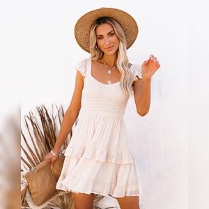 VICI DOLLS GRAHAM SMOCKED RUFFLE BABYDOLL DRESS